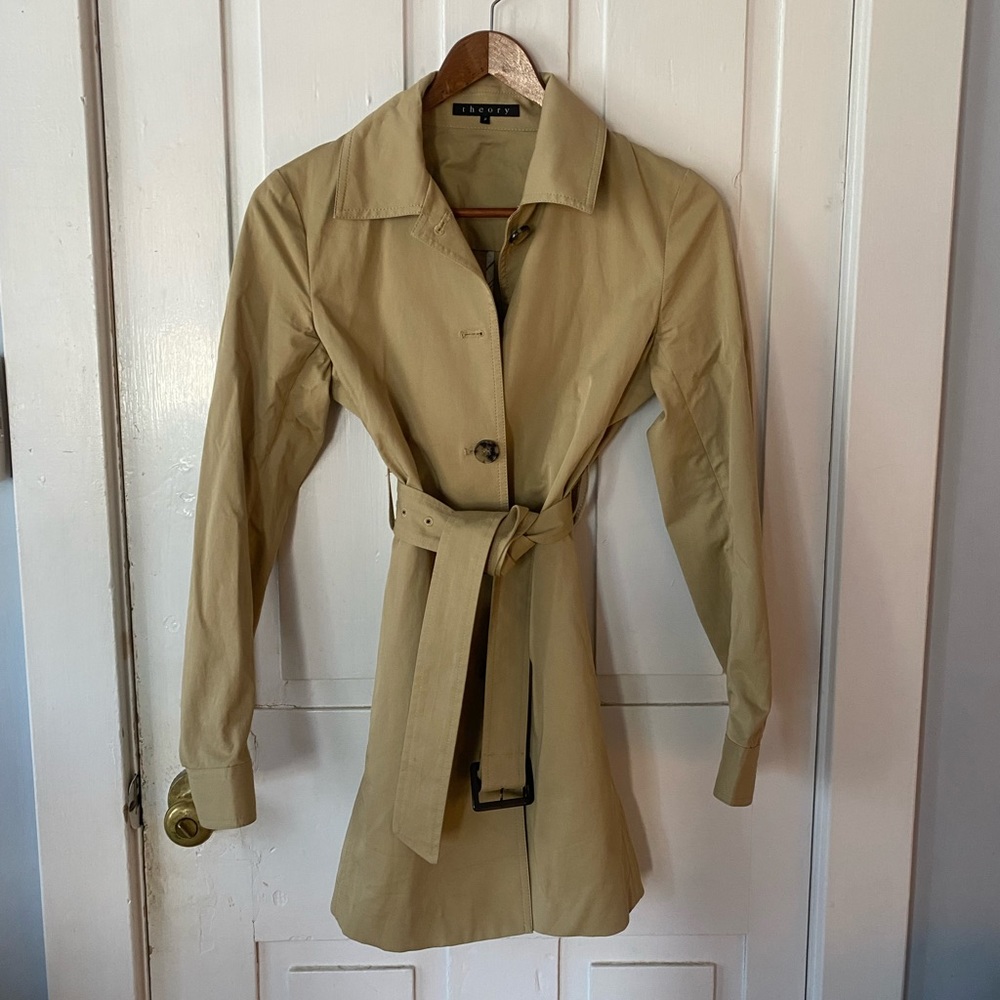 Theory single-breasted trench coat